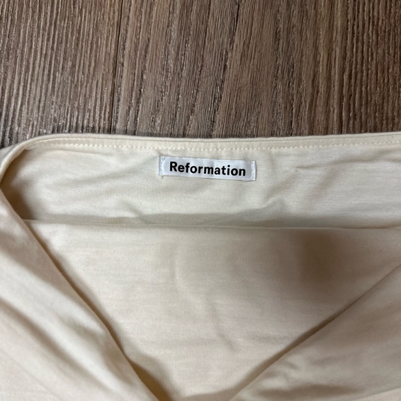 Reformation Cello Knit Top in Cream - Picture 2 of 3
